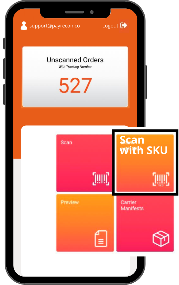 payrecon smart scan mobile app for multichannel e-commerce 3