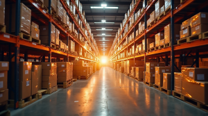 Warm-toned receiving workflow guided by ERP precision.