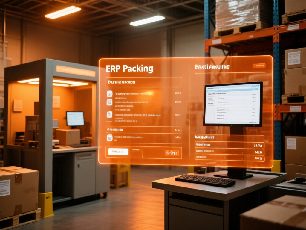 7 Functions of a Warehouse: Accurate packing made clear with warm-toned ERP guidance.