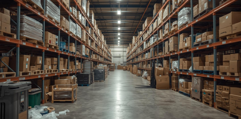 messy warehouse