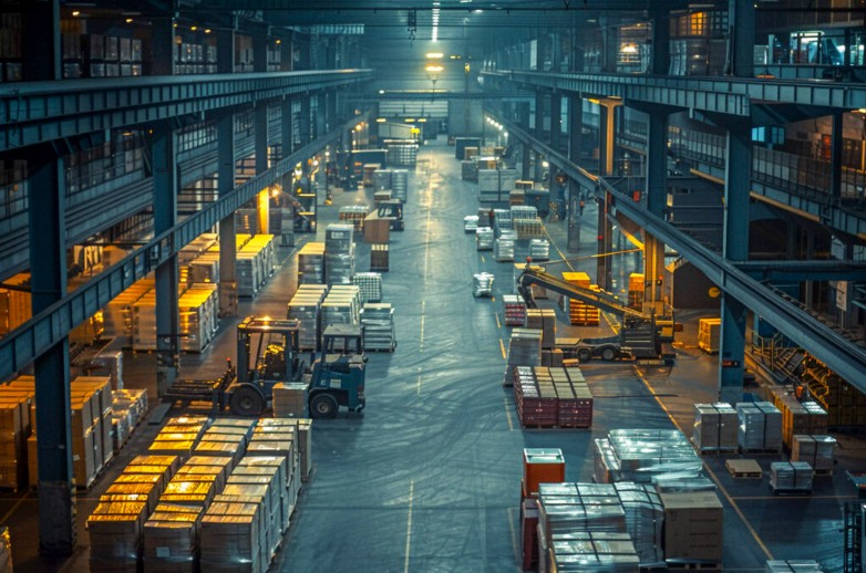 Large warehouse and supply chain