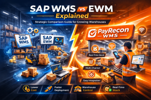 SAP WMS vs EWM comparison with PayRecon WMS warehouse management system for SMEs.